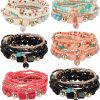 FIBO STEEL Fibo Steel 6 Sets Bohemian Stackable Bead Bracelets For Women Stretch Multilayered Bracelet Set Multicolor Boho Jewelry Wholesale