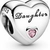 Pandora Pandora Jewelry Daughter'S Love Cubic Zirconia Charm In Sterling Silver, With Gift Box Clearance