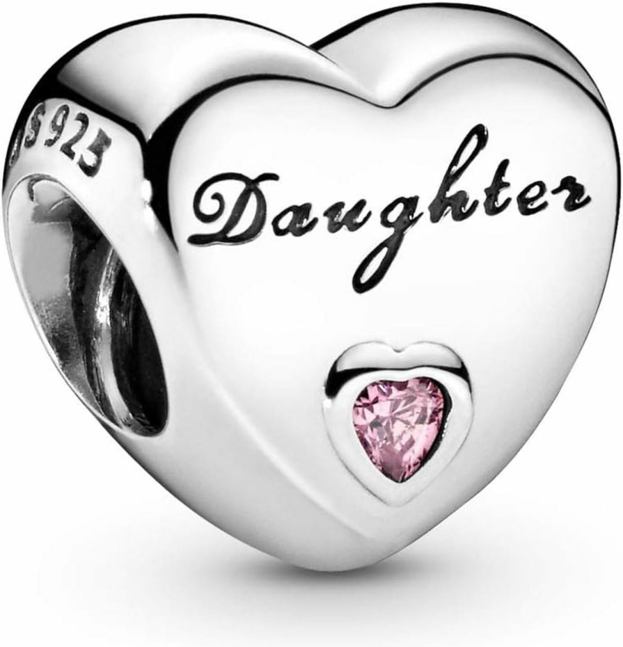 Pandora Pandora Jewelry Daughter'S Love Cubic Zirconia Charm In Sterling Silver, With Gift Box Clearance