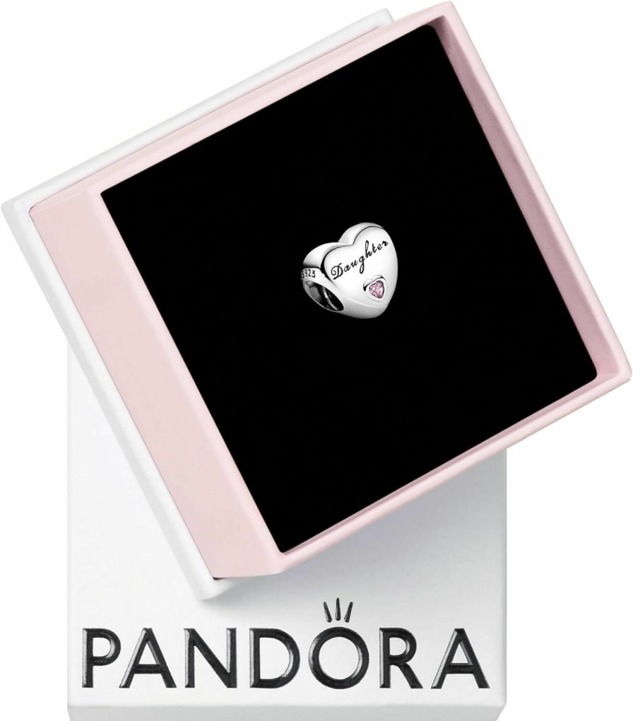 Pandora Pandora Jewelry Daughter'S Love Cubic Zirconia Charm In Sterling Silver, With Gift Box Clearance