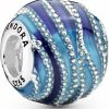 Pandora Pandora Jewelry Blue Wave Charm - Original Charm For Pandora Charm Bracelets - Perfect Charm For Mom, Daughter, Sister & More - Sterling Silver And Enamel, No Box Best