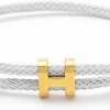 AIMADE Aimade Bracelets For Women Girls Adjustable Charm Bracelet, 18K Gold-Plated Buckle Design Titanium Steel Wire Rope Women'S Gift Jewelry Wholesale