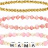 GOOTII Mama Bracelet Dainty Gold Crystal Beaded Bracelets Set For Women Stackable 14K Gold Plated Beads Nature Stone Layered Stretch Bracelets Mother'S Day Gifts For Mom Grandmom Online