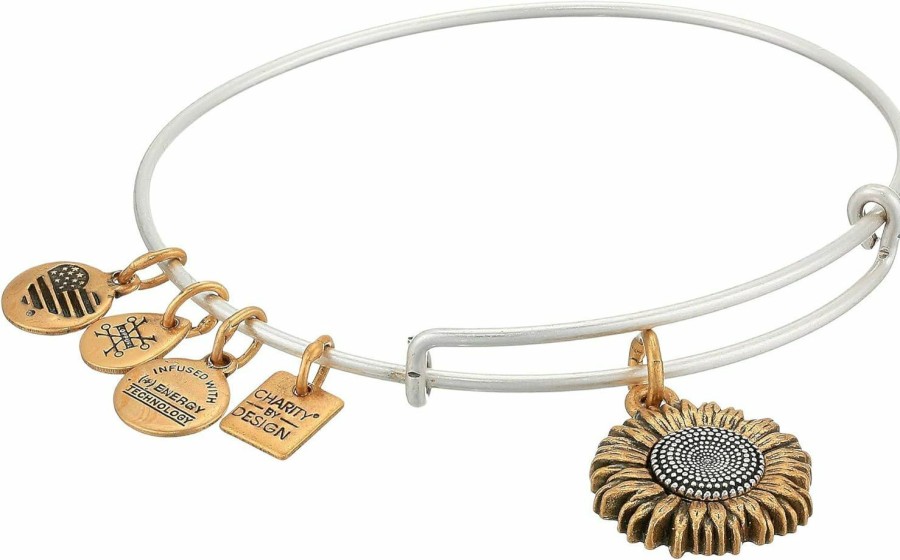 Alex and Ani Alex And Ani Tokens Expandable Bangle For Women, Life'S Token Charms, Made In The Usa, 2 To 3.5 In Clearance