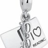 Artever 925 Sterling Silver I Love Reading Dangle Charm Beads Lucky Book Fits Pandora Bracelet Charms & European Bracelets Wholesale