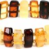 AMBERAGE Amberage Natural Baltic Amber Stretch Bracelet For Women - Hand Made From Polished/Certified Baltic Amber Beads New