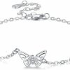 Eejek Eejek Butterfly Bracelets For Women Silver Adjustable Chain Dainty Butterfly Birthday Bracelet Jewelry Gifts For Girls Wholesale