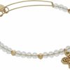 Alex and Ani Alex And Ani Filigree Butterfly And Crystal Beaded Bracelet Hot