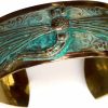 Elaine Coyne Collectible Artwear Elaine Coyne Collectible Artwear Dragonfly Cuff Bracelet - Usa Made - Genuine Garnet Hot