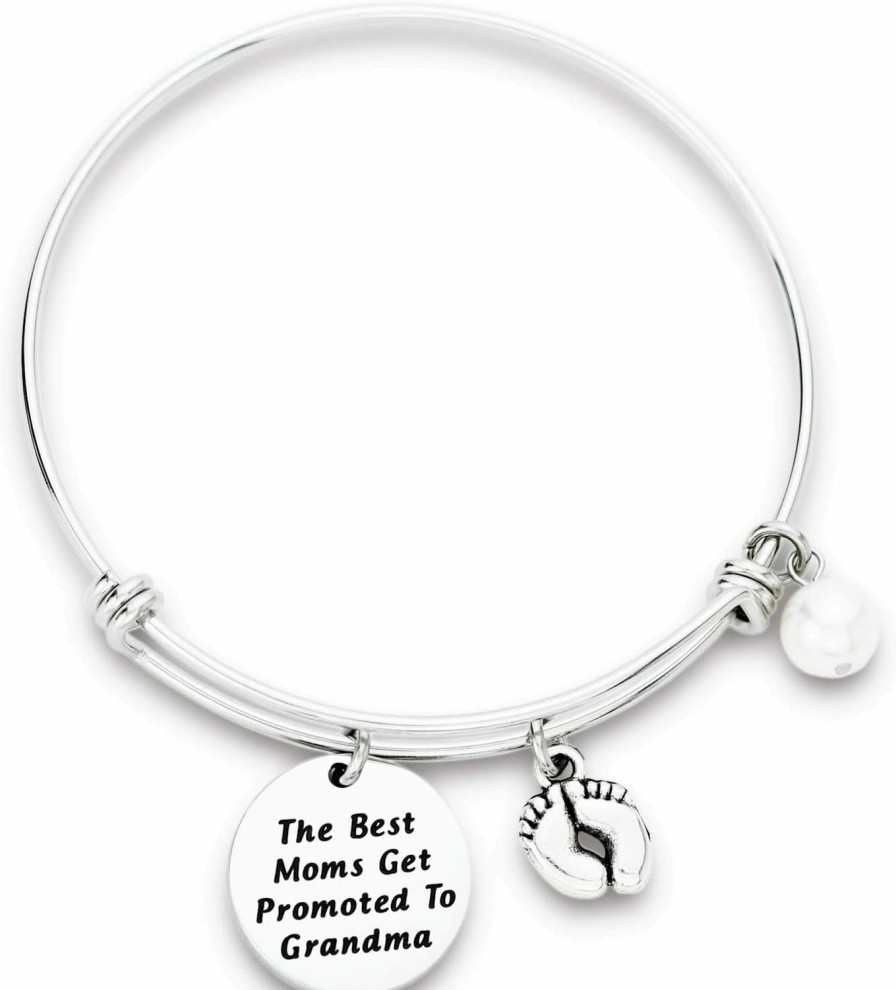 Kivosliviz New Grandma Gifts Bracelet The Best Moms Get Promoted To Grandma To Be Jewelry Clearance