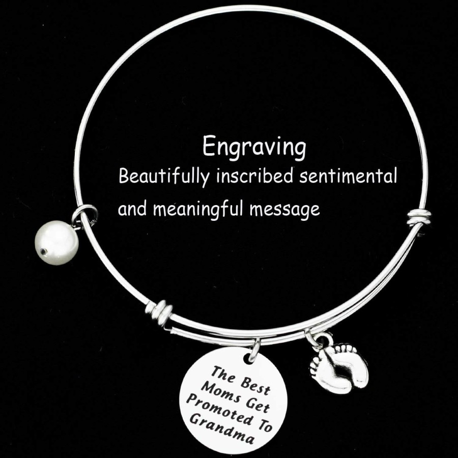 Kivosliviz New Grandma Gifts Bracelet The Best Moms Get Promoted To Grandma To Be Jewelry Clearance