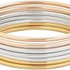 Edforce Stainless Steel Edforce Stainless Steel Glossy Thin Round Bangle Bracelet Set For Women, Set Of 7 Wholesale