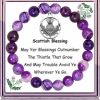 ARHTF Arhtf Sassenach Gift Scottish Thistle Bracelet,Celtic Thistle Charm Thistle Blessing Amethyst Beads Thistle Flower Jewelry,Scottish Thistle Jewelry For Women Clearance