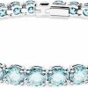 SWAROVSKI Swarovski Matrix Tennis Bracelet Collection, Pink Crystals, Blue Crystals, Clear Crystals, Round Cut, Rhodium Finish, Gold Tone Finish, Rose Gold Tone Finish Hot