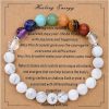 Ayriwoyi Ayriwoyi Healing Crystal Bracelet Genuine Rare Stone Bracelet Protection Anxiety Bracelet 7 Chakra Bracelet 6.5 Inch Malachite Aquamarine Citrine 8Mm Beads Get Well Soon Bracelet Mother'S Day Gift New