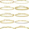 Cocamiky Gold Silver Chain Bracelets Sets For Women Girls Stainless Steel Dainty 14K Real Gold Plated Link Paperclip Bead Bracelets Stackable Adjustable Layered Metal Fashion Jewelry New