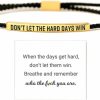 DANSOAN Dansoan Dont Let The Hard Days Win Inspirational Bracelets For Women Men Stainless Steel Adjustable Handmade Braided String Bracelet Inspirational Gifts Teen Girls Jewelry Hot