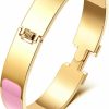 SPICLOCK Spicolck Gold Bracelets H Bracelet Bangles Chunky Gold Bracelet 18K Gold Plating For Women Teen Girls Jewelry Best