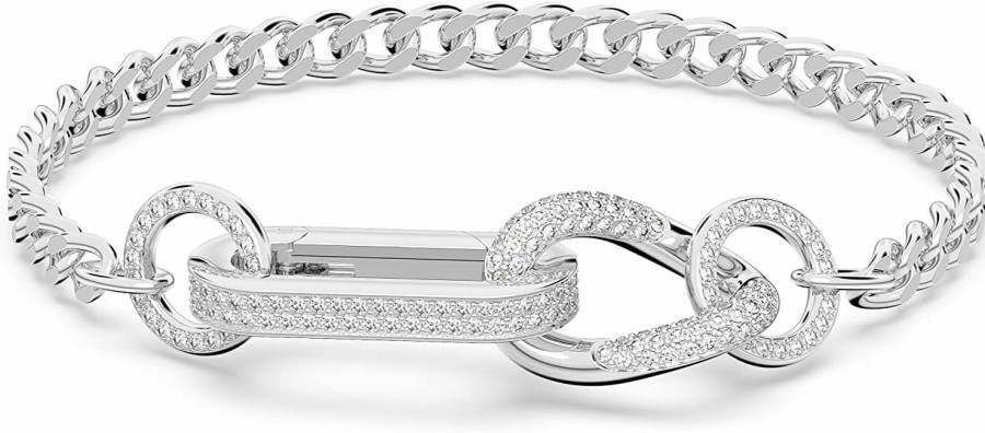 SWAROVSKI Swarovski Dextera Bracelet With White Crystal Pave On A Rhodium Plated Setting Best