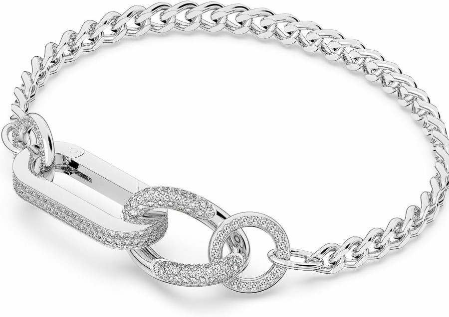 SWAROVSKI Swarovski Dextera Bracelet With White Crystal Pave On A Rhodium Plated Setting Best