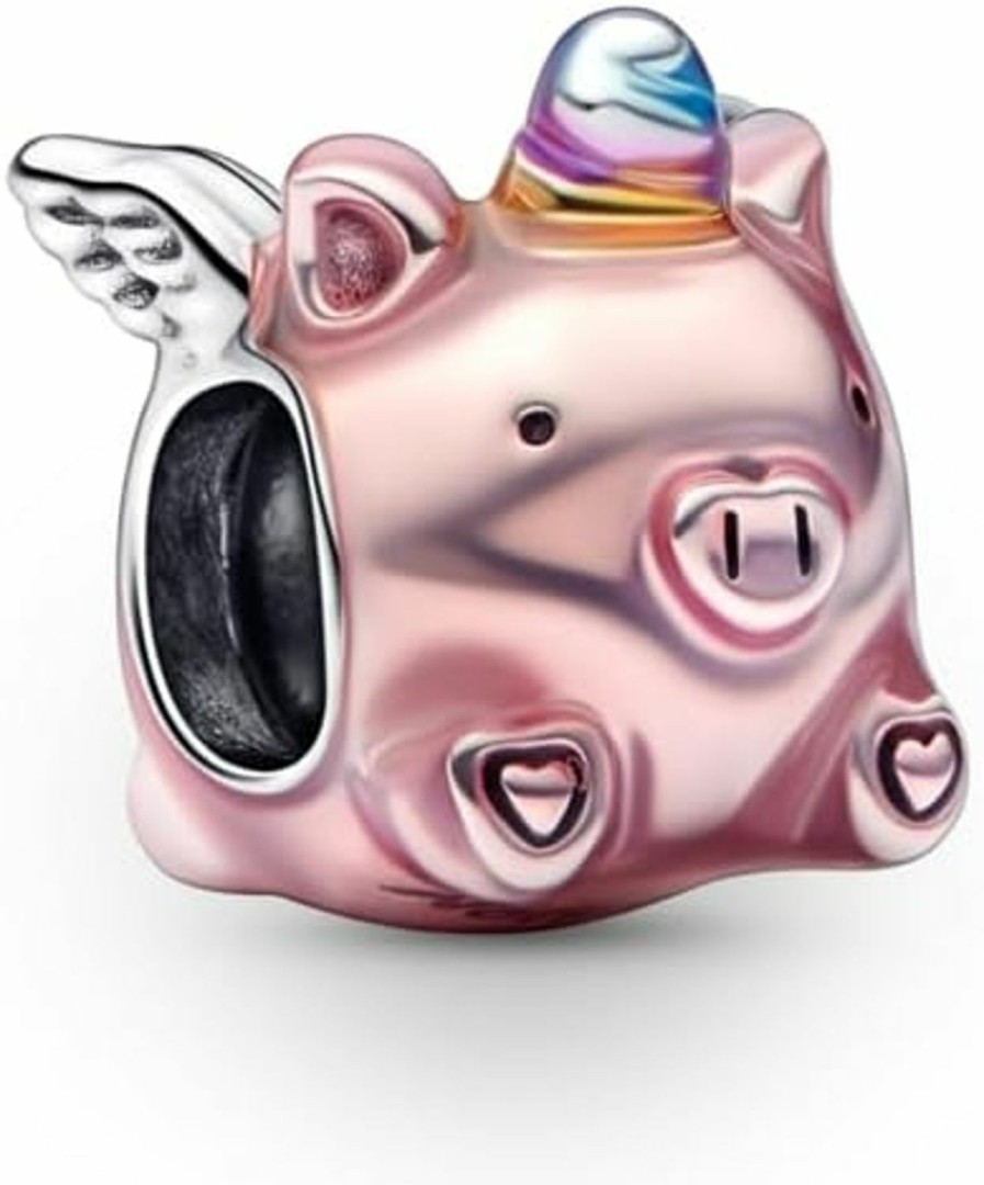 Pandora Pandora Flying Unicorn Pig Charm - Compatible Moments Bracelets - Jewelry For Women - Gift For Women In Your Life - Made With Sterling Silver & Enamel Hot