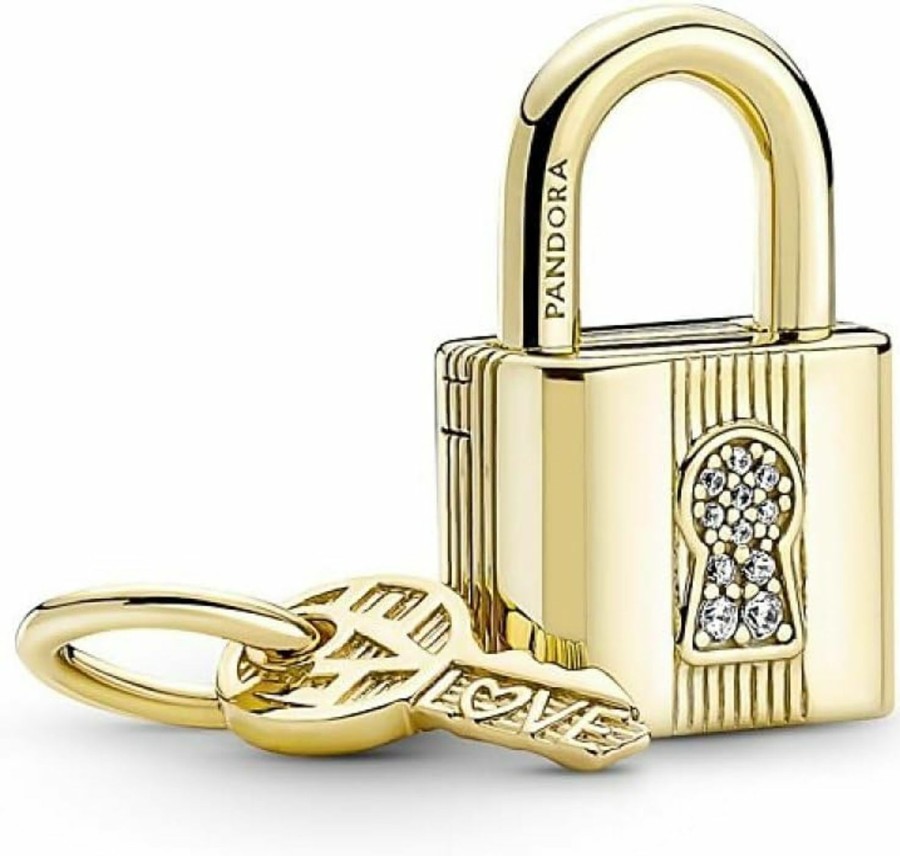 Pandora Pandora Padlock And Key Dangle Charm Bracelet Charm Moments Bracelets - Stunning Women'S Jewelry - Gift For Women In Your Life - Made Shine & Cubic Zirconia Best