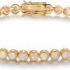 Barzel Barzel 18K Gold Plated Crown Created Opal Bracelet Tennis Hot