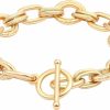 SOFYBJA Sofybja 18K Gold Plated Personalized Chunky Cuban Oval Link Chain Bracelets For Men Toggle Rope Bracelet Jewelry For Women Wholesale