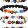 Generic Healing Crystals Bracelet Handmade Natural Gemstones Beads Bracelet Elastic Natural Stone Yoga Beads Bracelet Bangle Gifts Best