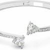 SWAROVSKI Swarovski Soul Heart Bangle Bracelet Collection, Rhodium Finish, Clear Crystals New