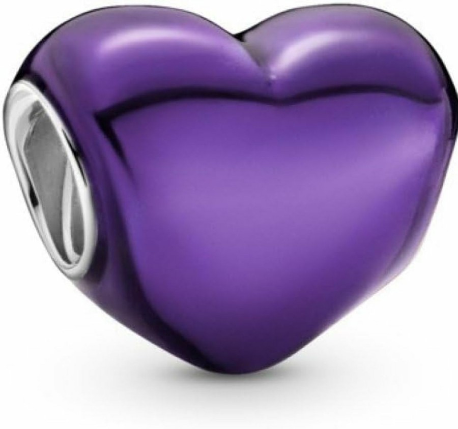 Pandora Pandora Metallic Purple Heart Charm Wholesale