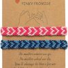 Qiuseadu Qiuseadu Heart Friendship Bracelets Pinky Promise Pink Best Friends Distance Matching For Women Girl Valentine Couple Family Hot