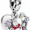 Pandora Pandora 792214C01 Disney Winnie The Pooh & Piglet Double Dangle Charm New