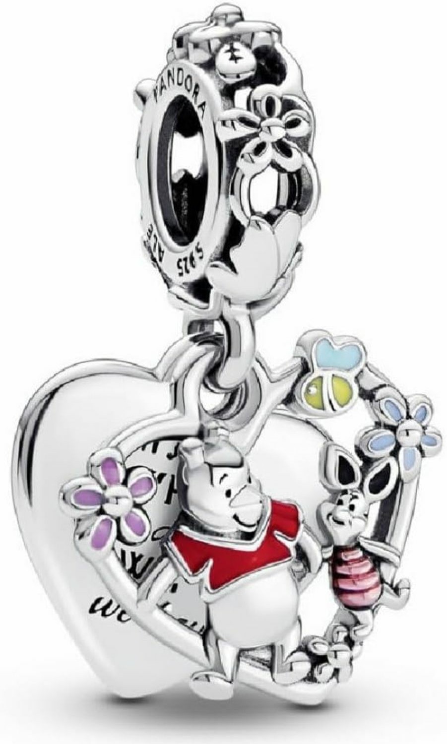 Pandora Pandora 792214C01 Disney Winnie The Pooh & Piglet Double Dangle Charm New