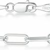 BRIJEWNES Brijewnes 925 Sterling Silver Clasp 3Mm Paperclip Chain Bracelets For Women Solid Diamond Cut Paperclip Chain Women Bracelet Chain Bracelets For Women Jewelry Women Gifts Hot