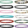 SONNYX Sonnyx 12 Pieces 4Mm Mini Gemstone Energy Bracelets Natural Gemstone Handmade Crystal Beaded Power Stretch Bracelet Uni Couple Bracelets Wholesale