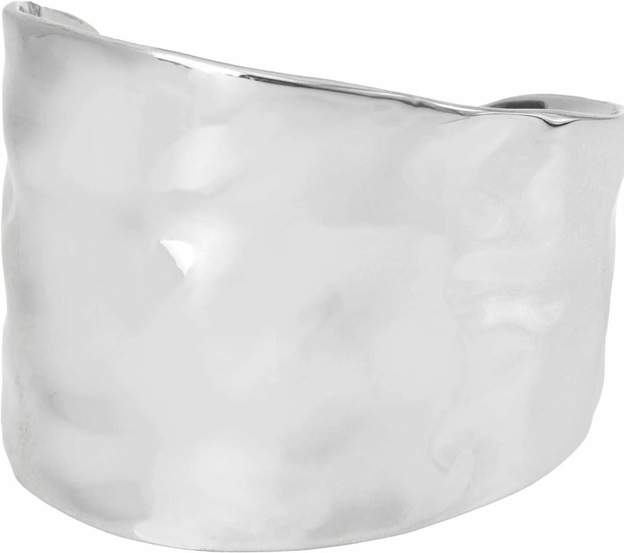 ROBERT LEE MORRIS Robert Lee Morris Soho Hammered Cuff Bracelet, Silver, (386189Slv048) New