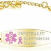 mnmoom Mnmoom Lymphedema Alert Bracelet No Bp No Needles Bracelet For Women Adjustable Stainless Steel Heart Links Breast Cancer Medical Bracelets Wholesale