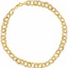 Ritastephens Ritastephens 14K Solid Real Yellow Gold Link Charm Bracelet 7 1/4\" Clearance