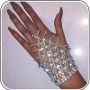 EARENT Earent Rhinestone Bracelet Ring Silver Hand Chain Crystal Bangle Finger Ring Bracelets Wedding Hand Harness Hand Accessories For Women And Girls Clearance