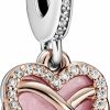 Pandora Pandora Sparkling Infinity Heart Dangle Charm Bracelet Charm Moments Bracelets - Stunning Women'S Jewelry - Made Rose, Sterling Silver, Cubic Zirconia & Enamel Online