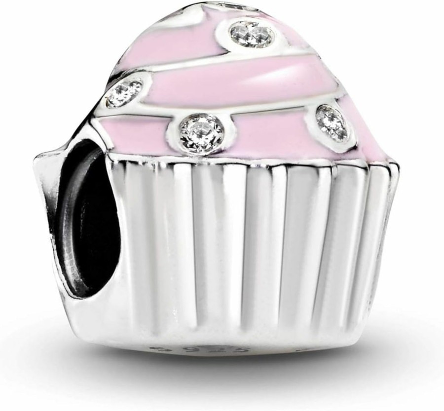 Pandora Pandora Pink Cupcake Charm Bracelet Charm Moments Bracelets - Stunning Women'S Jewelry - Gift For Women - Made With Sterling Silver, Cubic Zirconia & Enamel, With Gift Box New