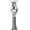 Pandora Pandora Jewelry Eiffel Tower Sterling Silver Charm, With Gift Box New